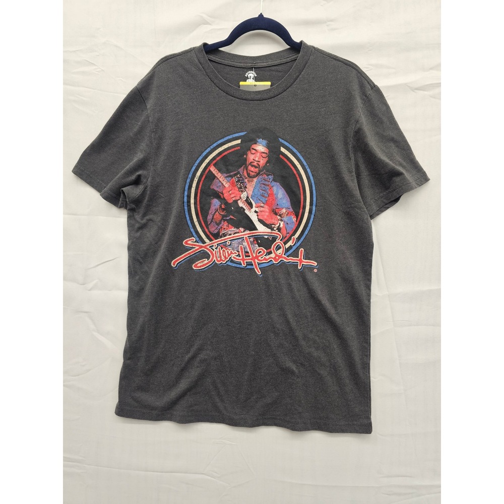 Authentic Hendrix Jimi Hendrix 1969 Tour Graphic T-Shirt Grey Shadow Medium NEW